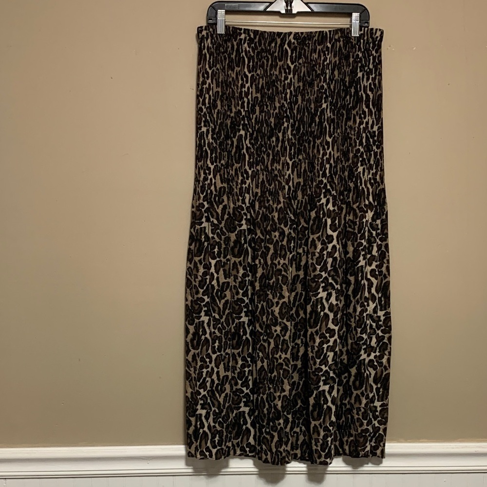 Allison Taylor Women’s Animal Print Medium Maxi Skirt Office Mature Academia